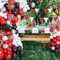 138pcs Red Black and White Balloon Garland Arch Kit with Different Size Red Black White Silver Confetti Balloons for Shower Birthday New Year Graduation Wedding Racing Car Poker Party Decorations